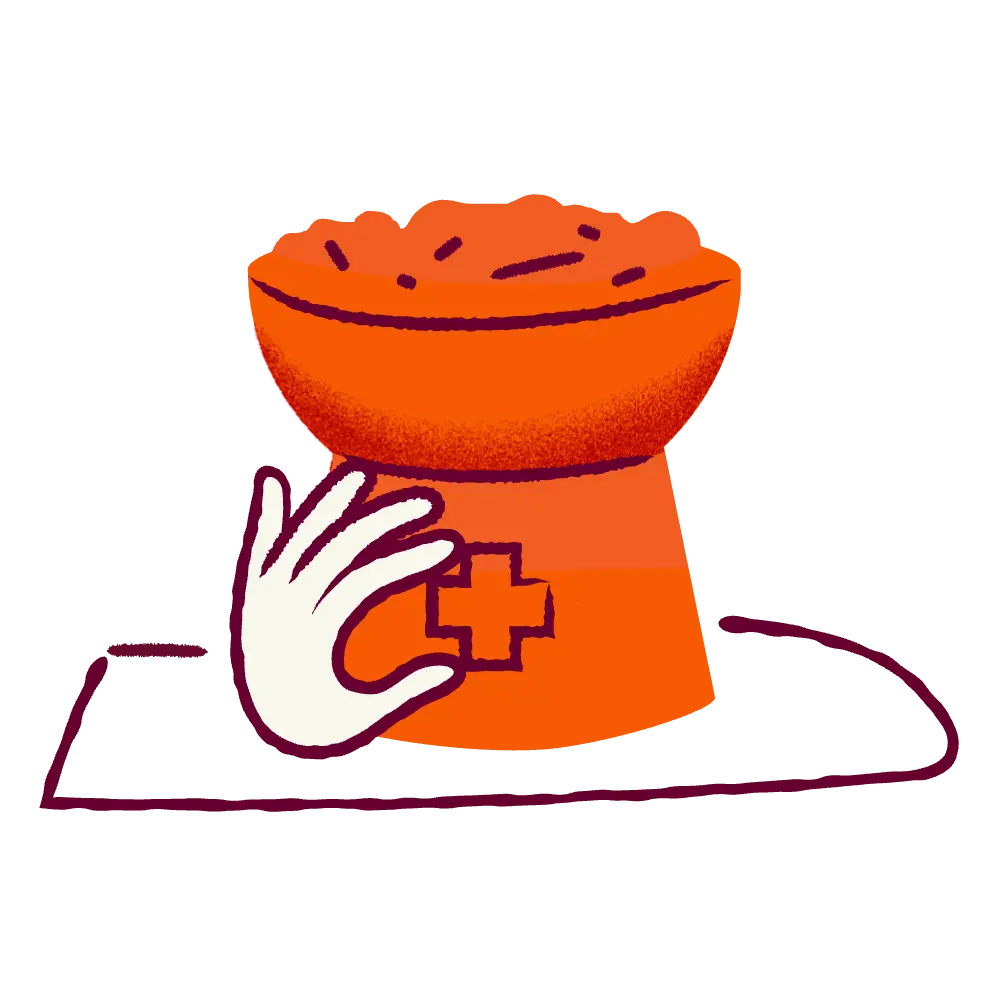 Illustration of a nutrition bowl